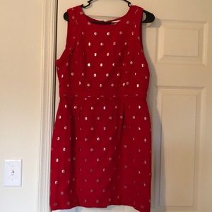 Red with polka dots